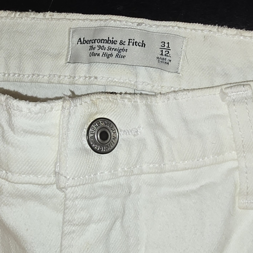 Abercrombie & Fitch White Denim Pants